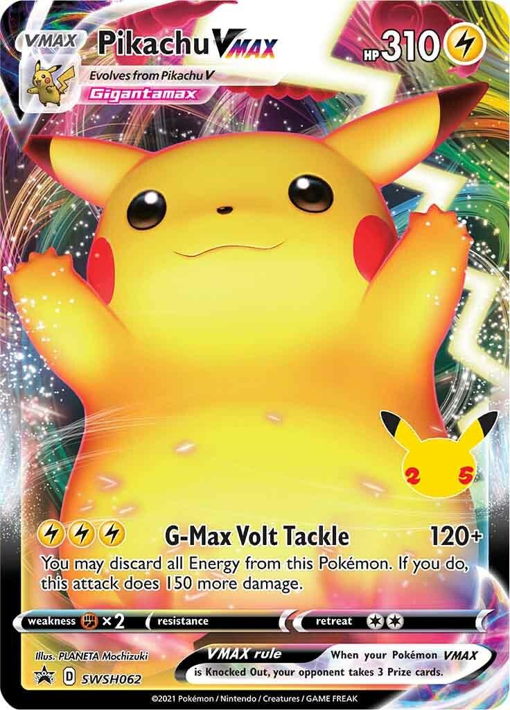 Pikachu VMAX - SWSH062 - Promo - NM/M - New - 25'TH Anniversary