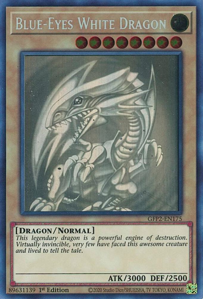 Blue-Eyes White Dragon - GFP2-EN175 - Ghost Rare - 1st Edition