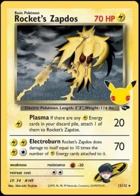 Pokemon - Rocket's Zapdos - 15/132 - Celebrations Classic Collection