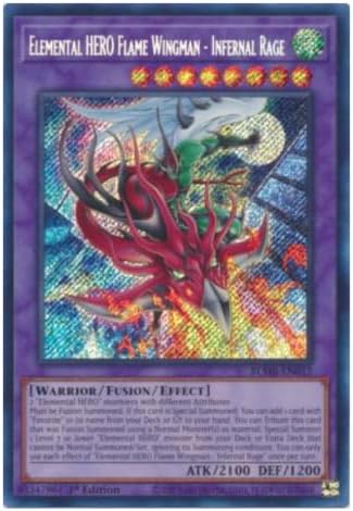 Elemental Hero Flame Wingman - Infernal Rage BLMR-EN012 Secret Rare YuGiOh
