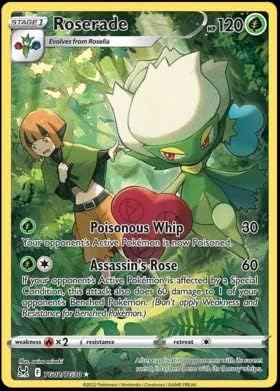Pokemon - Roserade TG02/TG30 - Lost Origin - Trainer Gallery - Holo Card