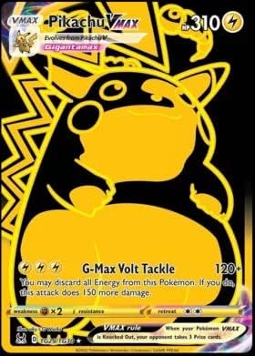 Pikachu VMax - TG29 - Trainer Gallery - Full Art - Black & Gold Holo Foil Card