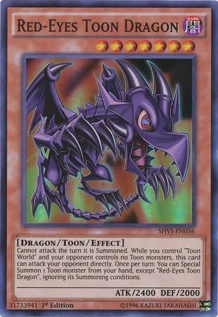 Yu-Gi-Oh! - Red-Eyes Toon Dragon (SHVI-EN036) - Shining Victories - 1st Edition - Super Rare by Yu-Gi-Oh!