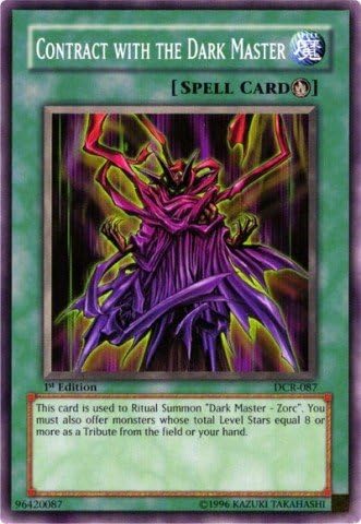 YuGiOh Dark Crisis Contract with The Dark Master DCR-087 Common