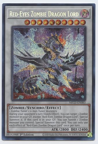 Red-Eyes Zombie Dragon Lord - MP23-EN083 - Prismatic Secret Rare - 1st Edition