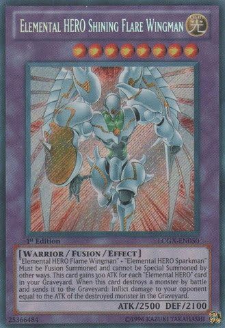 Yu-Gi-Oh! - Elemental HERO Shining Flare Wingman (LCGX-EN050) - Legendary Collection 2 - 1st Edition - Secret Rare by Yu-Gi-Oh!