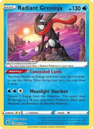 Pokemon - Radiant Greninja - 046/189 - Radiant Rare - Astral Radiance