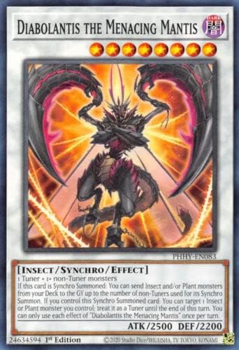 Diablolantis The Menacing Mantis - PHHY-EN083 - Common Yugioh