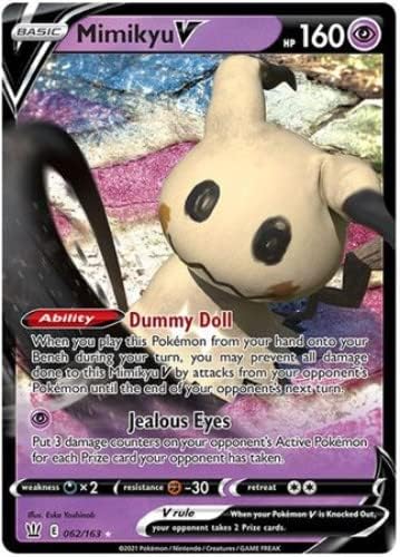 Pokemon Mimikyu V - 062/163 - Ultra Rare - Sword & Shield - Battle Styles