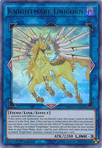 Yu-Gi-Oh! - Knightmare Unicorn - MP19-EN028 - Ultra Rare - 1st Edition - 2019 Gold Sarcophagus Tin Mega Pack