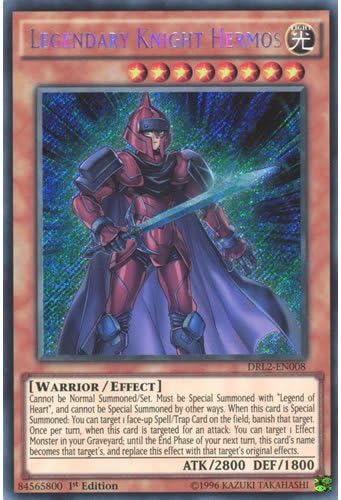 YuGiOh : DRL2-EN008 1st Ed Legendary Knight Hermos Secret Rare