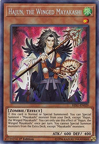 Yu-Gi-Oh! Singles - Hajun, The Winged Mayakashi - HISU-EN029 - Secret Rare - 1st Edition - Hidden Summoners