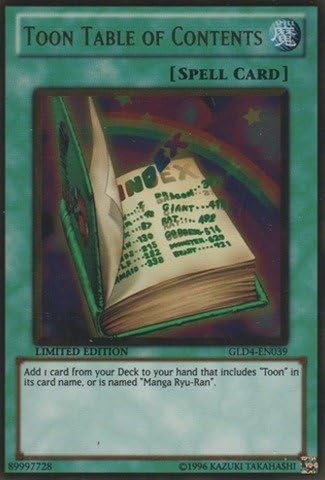 Yu-gi-oh! - Toon Table Of Contents (Gld4- En039) - Gold Series 4:Pyramids Edition - Limited Edition - Gold Rare