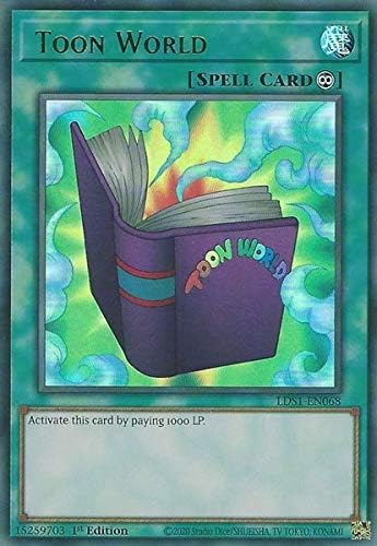Toon World (Alternate Art) (Green) - LDS1-EN068 - Ultra Rare - 1st Edition