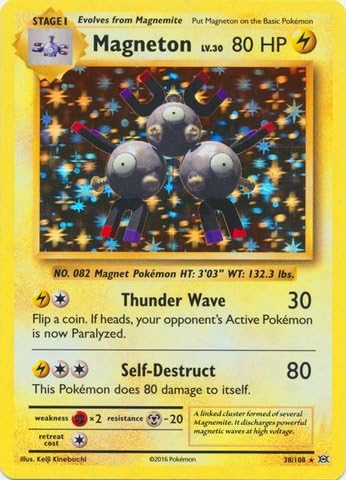 Pokemon - Magneton (38/108) - XY Evolutions - Holo