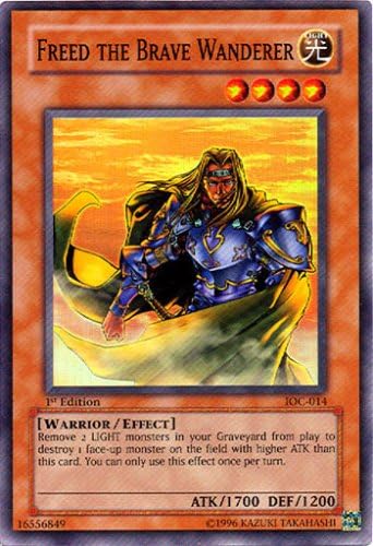 YuGiOh Invasion of Chaos Freed The Brave Wanderer IOC-014 Rare Super