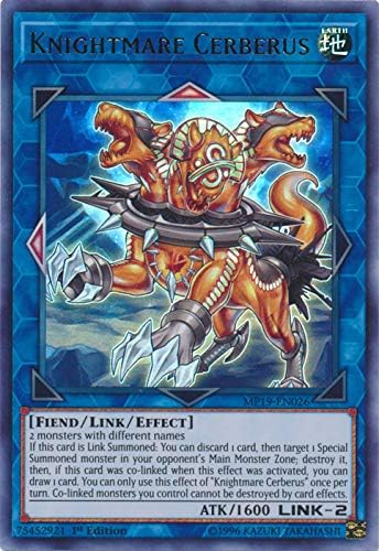 Yu-Gi-Oh! - Knightmare Cerberus - MP19-EN026 - Ultra Rare - 1st Edition - 2019 Gold Sarcophagus Tin Mega Pack