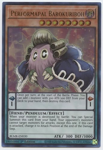 Performapal Barokuriboh - BLMR-EN030 - Ultra Rare - 1st Edition