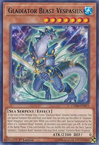 Yu-Gi-Oh! - Gladiator Beast Vespasius - CHIM-EN013 - Rare - 1st Edition