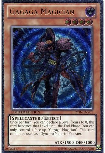 YuGiOh : ZTIN-ENV01 Limited Ed Gagaga Magician Ultimate Rare Card - ( Yu-Gi-Oh! Single Card )