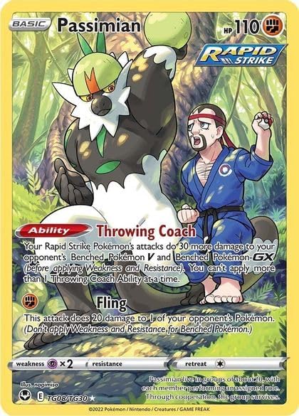 Pokemon – Passimian TG08/TG30 – Silver Tempest – Trainer Gallery Full Art – Foil Card