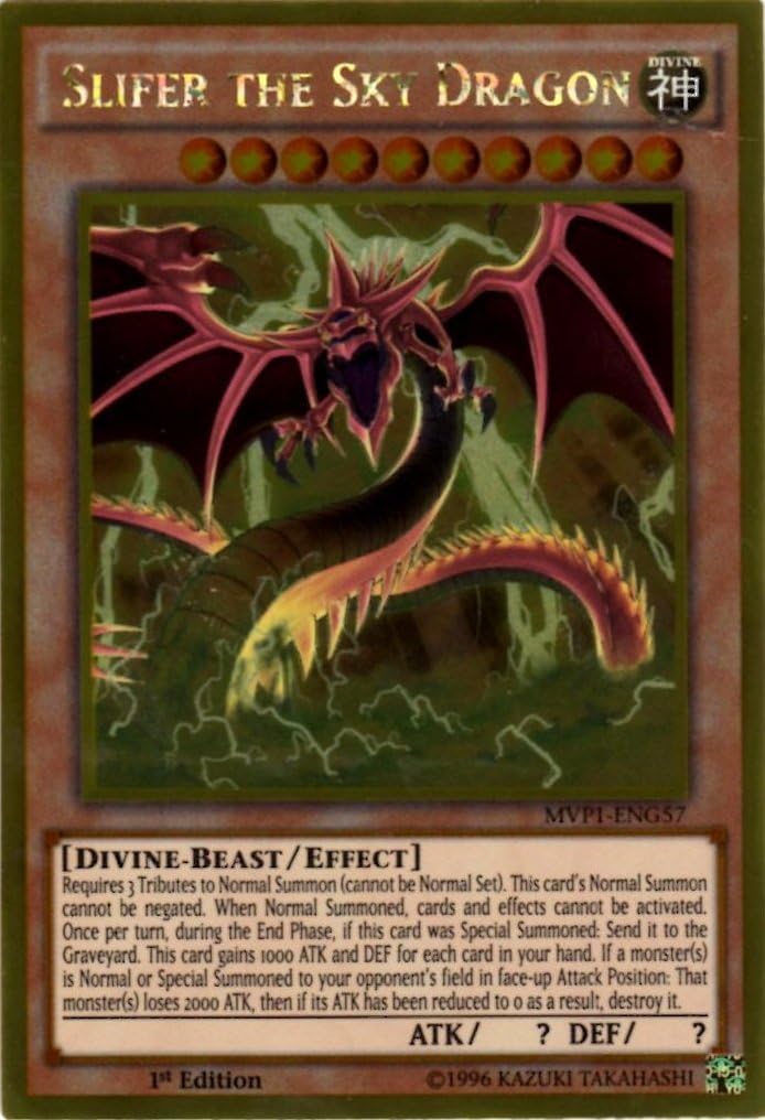 Slifer The Sky Dragon (MVP1-ENG57) - The Dark Side of Dimensions - 1st Edition - Gold Rare