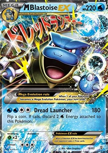 Pokemon - Mega M Blastoise-EX (18/83) - Generations - Holo Rare Collectible Card Game Card