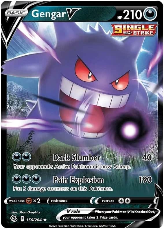 Gengar V - 156/264 - Ultra Rare - Sword & Shield - Fusion Strike