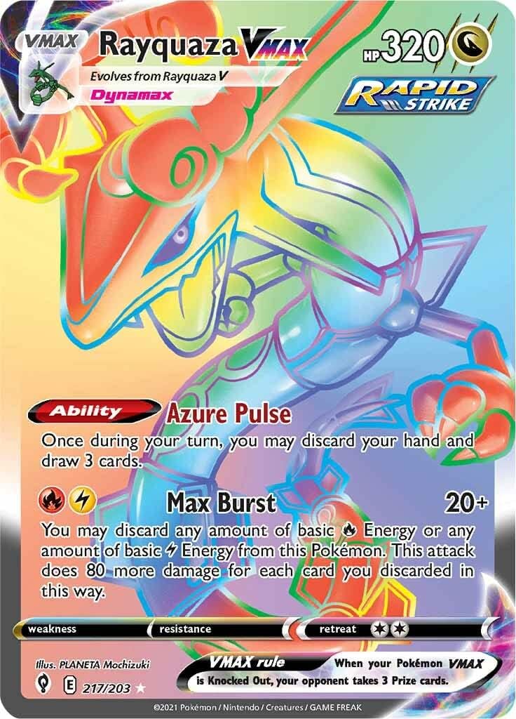 Rayquaza VMAX - 217/203 - Secret Rare - Sword & Shield - Evolving Skies