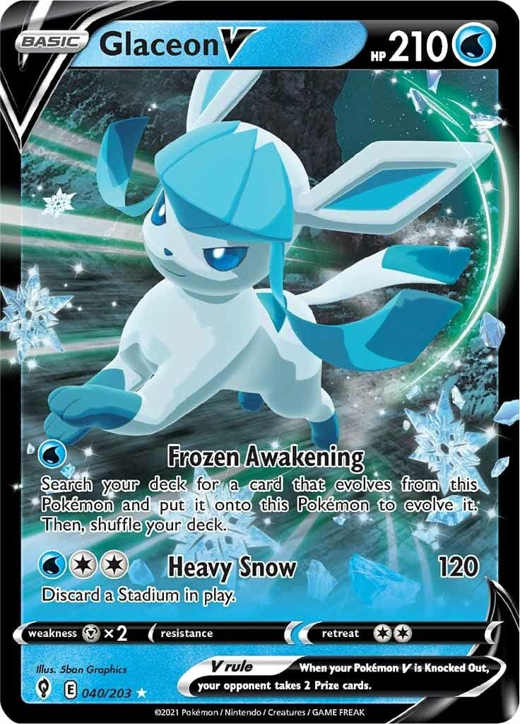 Glaceon V - 040/203 - Ultra Rare - Sword & Shield - Evolving Skies
