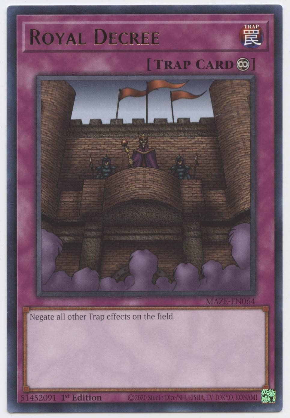 Royal Decree - MAZE-EN064 - Rare - 1st Edition