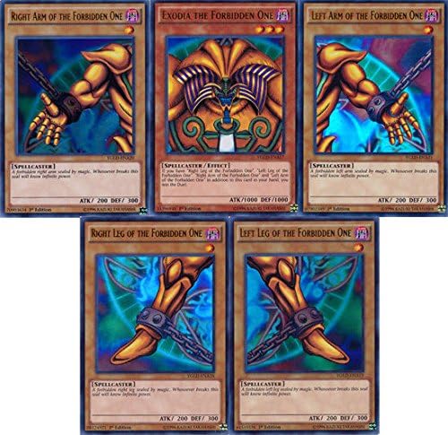 Yu-Gi-Oh Exodia Set - All 5 Pieces - Ultra Rare YGLD - yugioh Very Rare - 2020 New