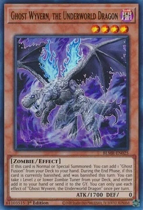 Ghost Wyvern, The Underworld Dragon - BLMR-EN025 - Ultra Rare - Battle of Legends Monstrous Revenge - 1st Edition
