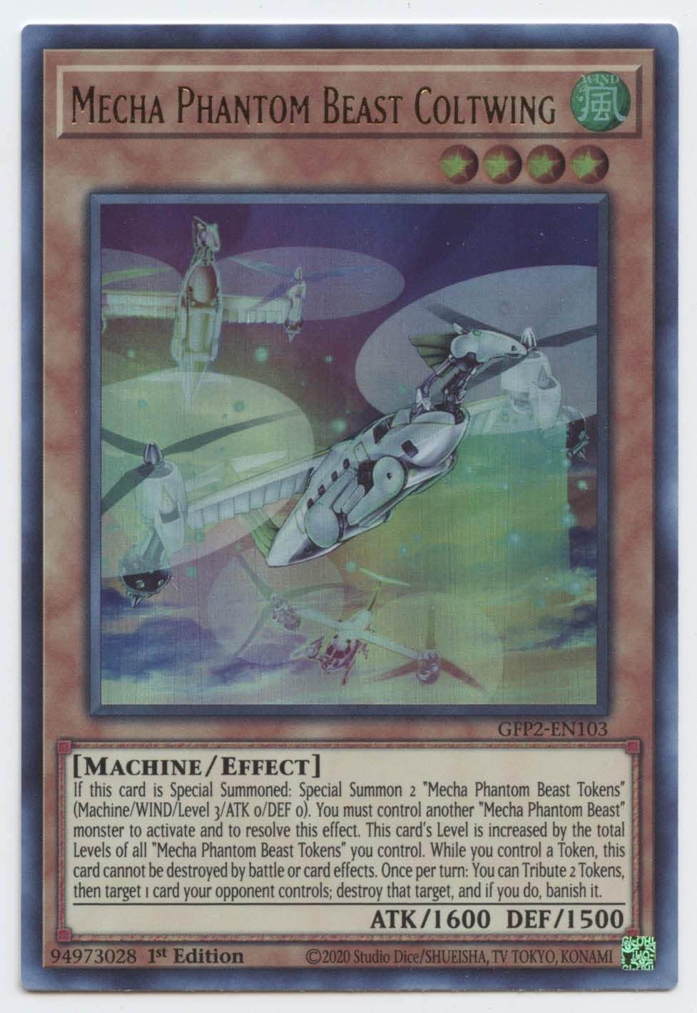 Mecha Phantom Beast Coltwing - GFP2-EN103 - Ultra Rare - 1st Edition
