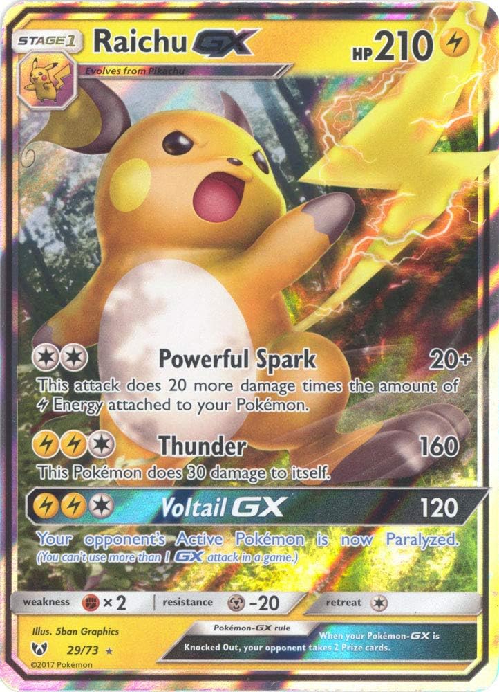 Raichu-GX - 29/73 - Ultra Rare - Sun & Moon: Shining Legends