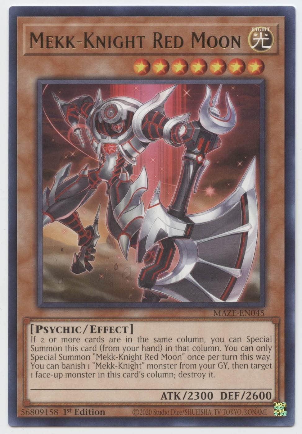 Mekk-Knight Red Moon - MAZE-EN045 - Rare - 1st Edition