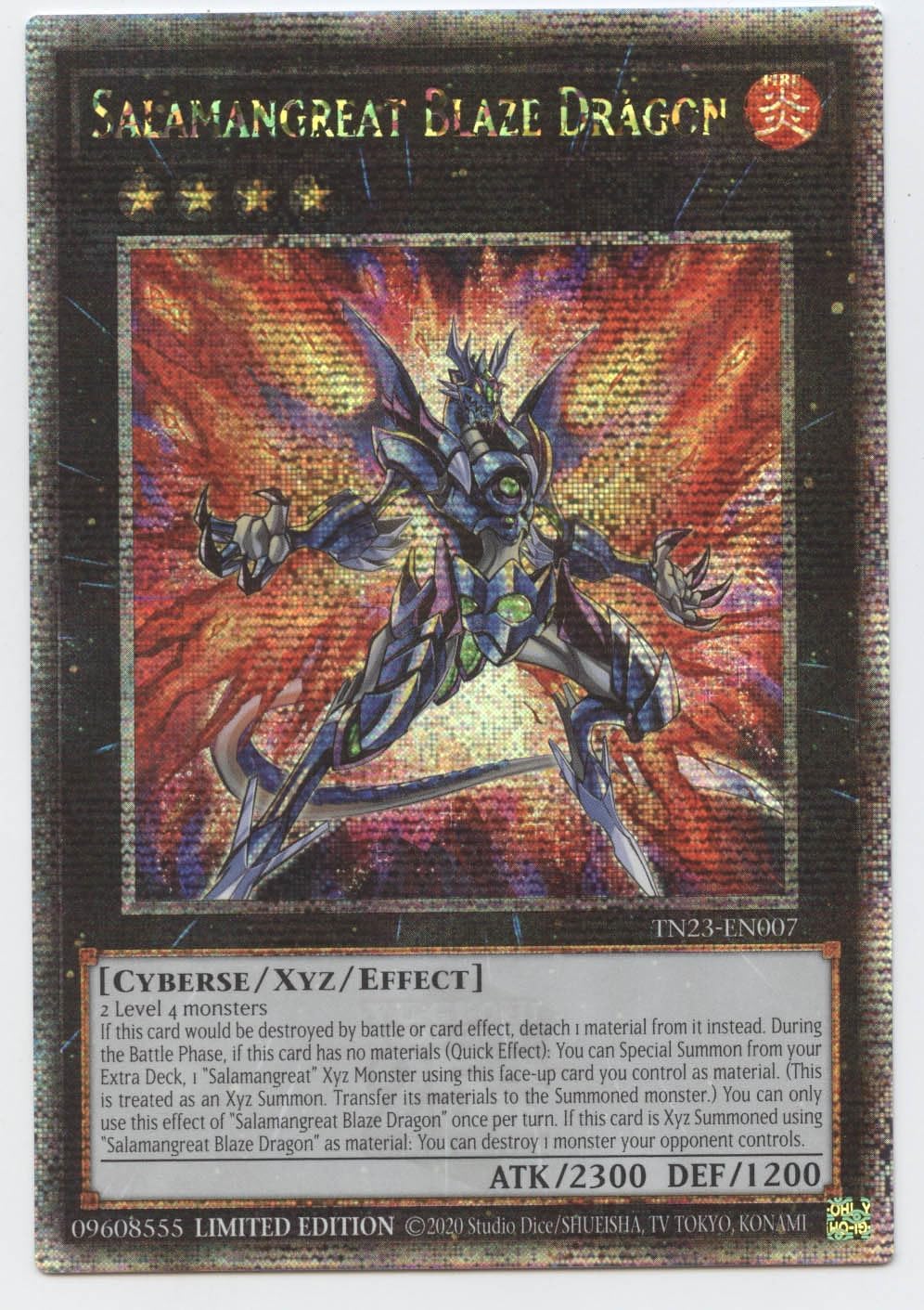 Salamangreat Blaze Dragon - TN23-EN007 - Quarter Century Secret Rare - Limited Edition