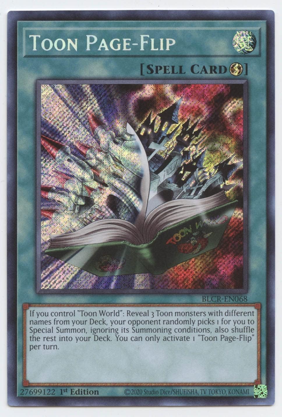 Toon Page-Flip - BLCR-EN068 - Secret Rare - 1st Edition