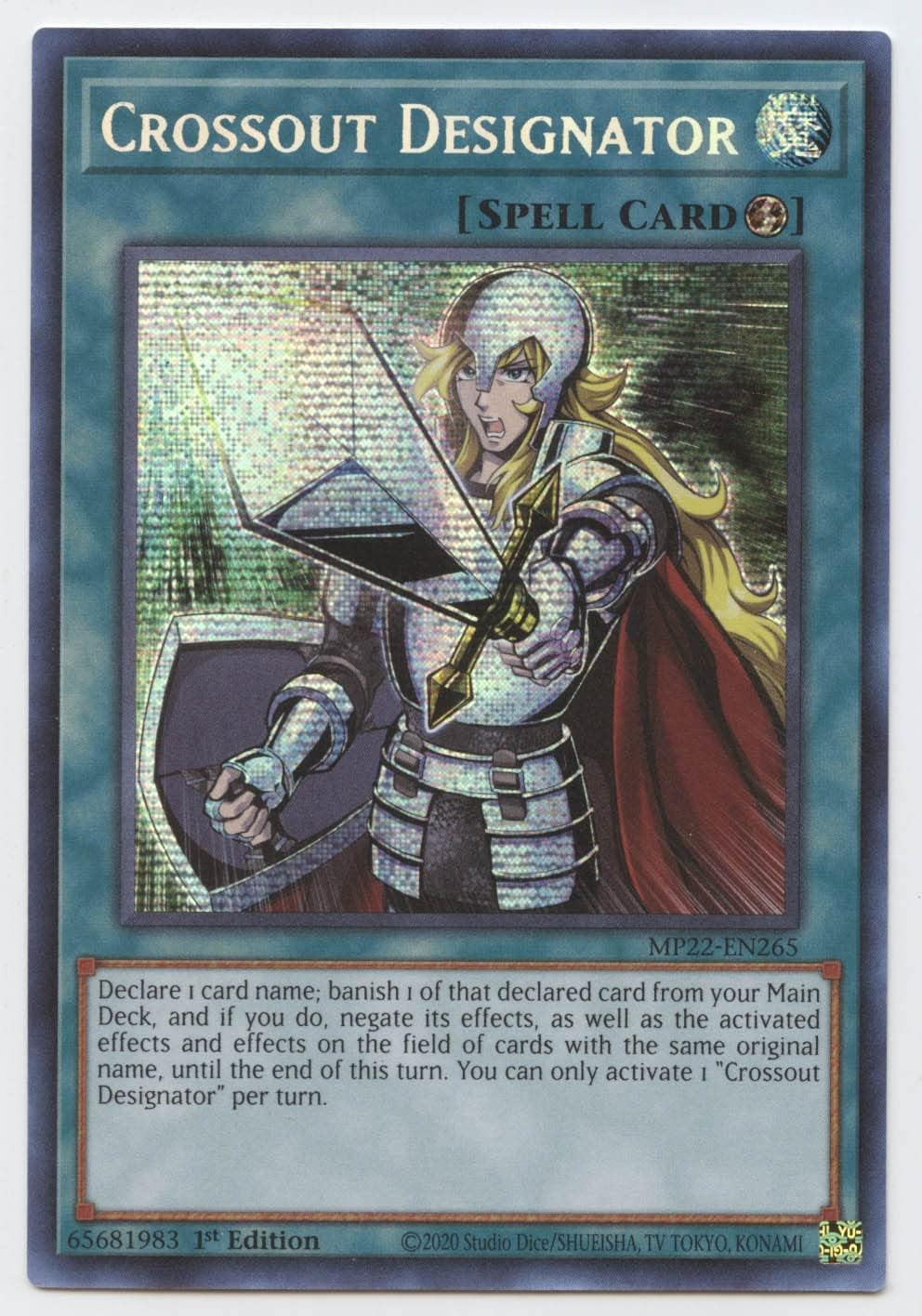 YU-GI-OH! Crossout Designator - MP22-EN265 - Prismatic Secret Rare - 1st Edition