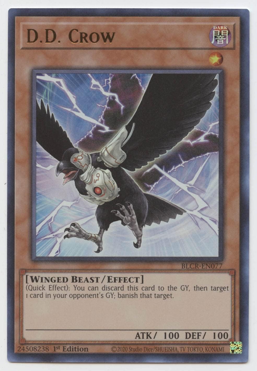 YU-GI-OH! - D.D. Crow - BLCR-EN077 - Ultra Rare - 1st Edition -