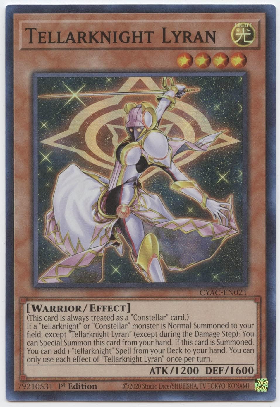 Tellarknight Lyran - CYAC-EN021 - Super Rare - 1st Edition