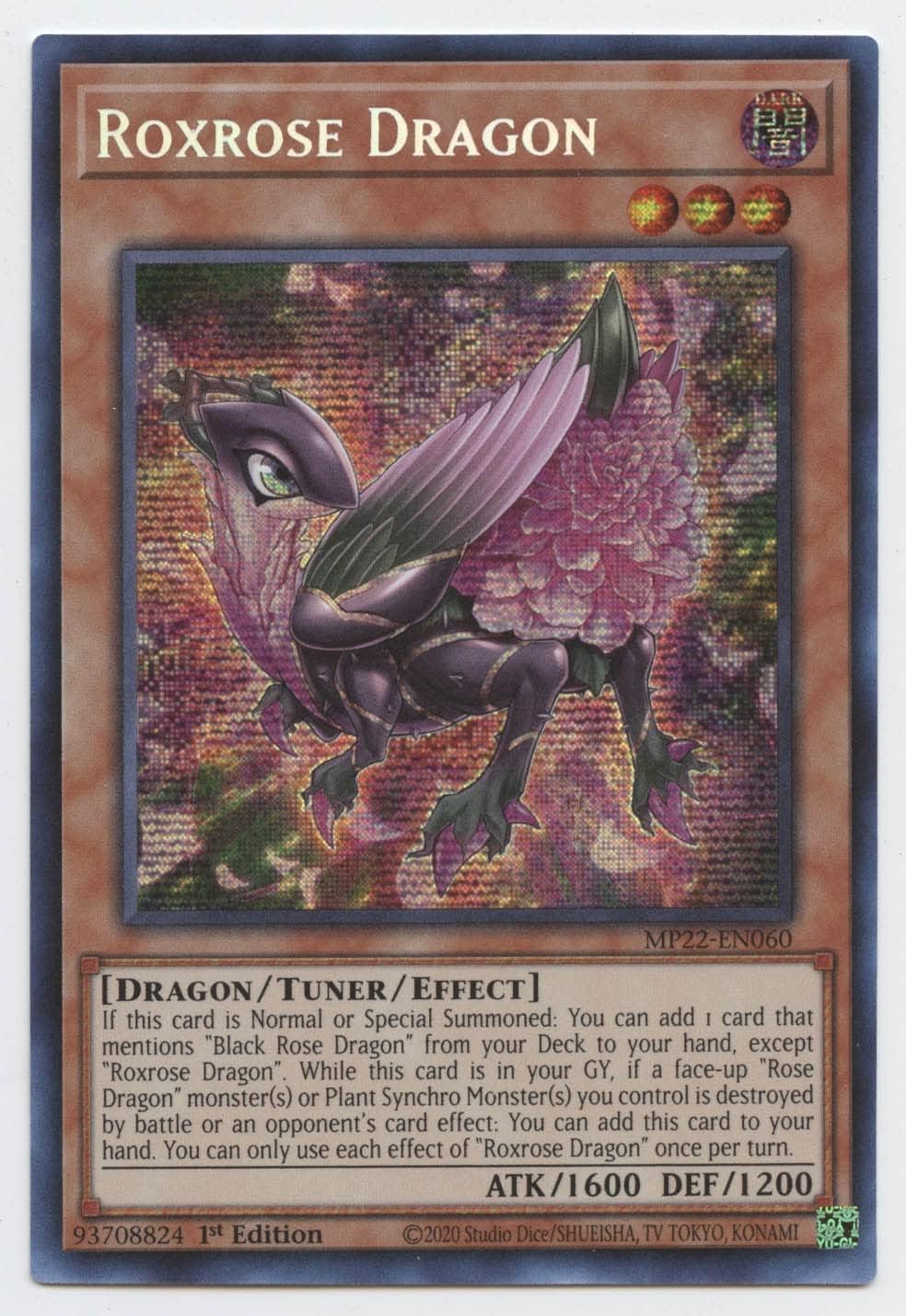 Roxrose Dragon - MP22-EN060 - Prismatic Secret Rare - 1st Edition