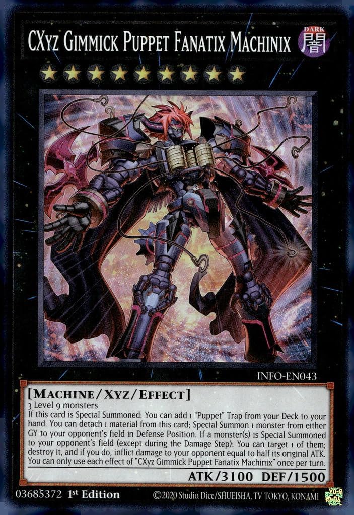 CXyz Gimmick Puppet Fanatix Machinix - INFO-EN043 - Super Rare - 1st Edition