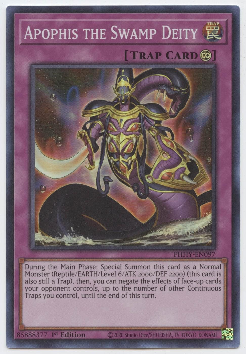 Apophis The Swamp Deity - PHHY-EN097 - Super Rare Yugioh 1st Edition