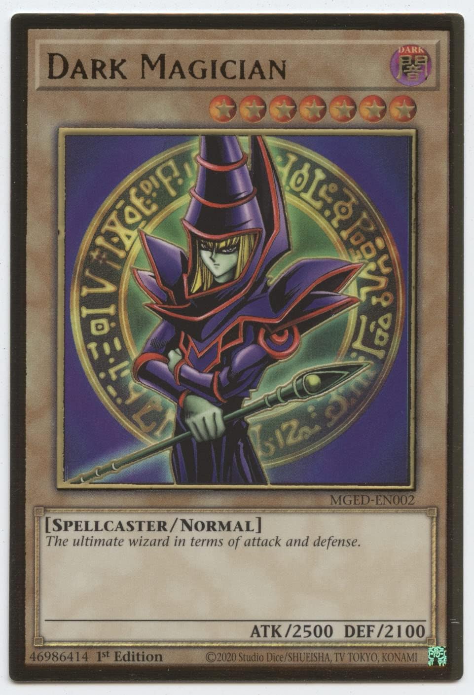 Dark Magician - MGED-EN002 - Premium Gold Rare - 1st Edition