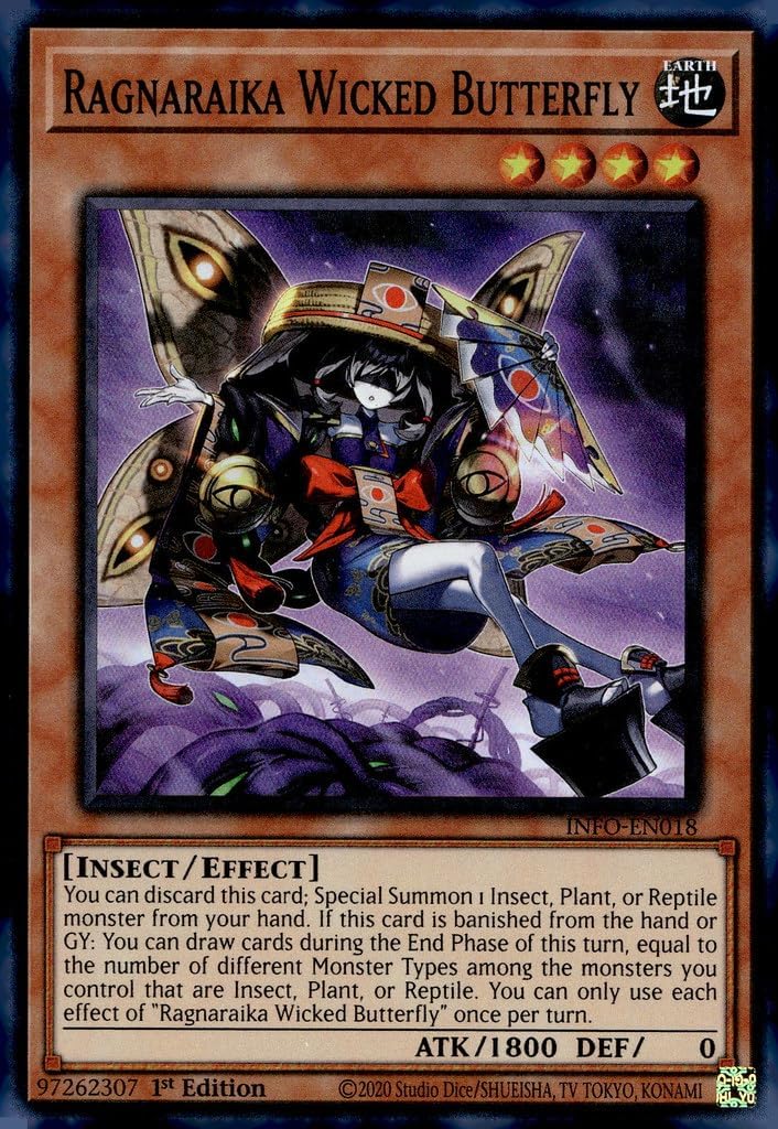 Ragnaraika Wicked Butterfly - INFO-EN018 - Super Rare - 1st Edition