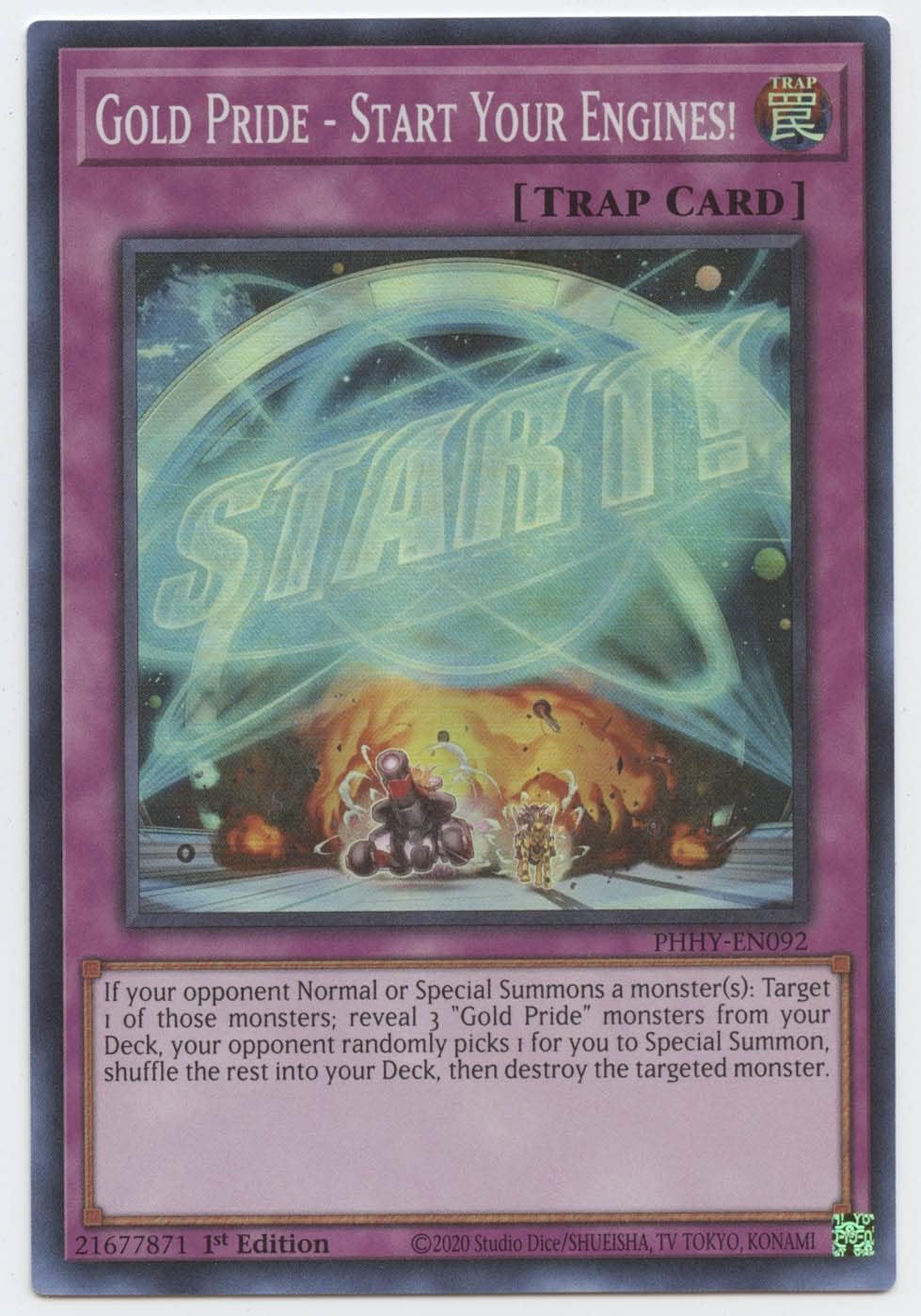 Gold Pride - Start Your Engines! - PHHY-EN092 - Super Rare Yugioh