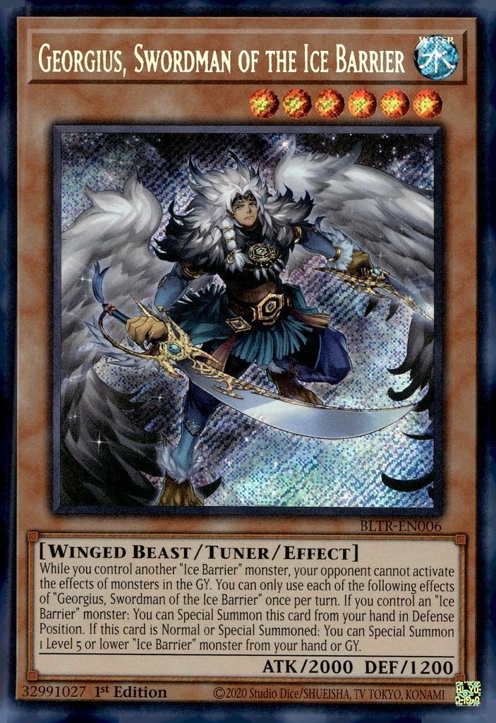 Georgius, Swordman of The Ice Barrier - BLTR-EN006 - Secret Rare - 1st Edition