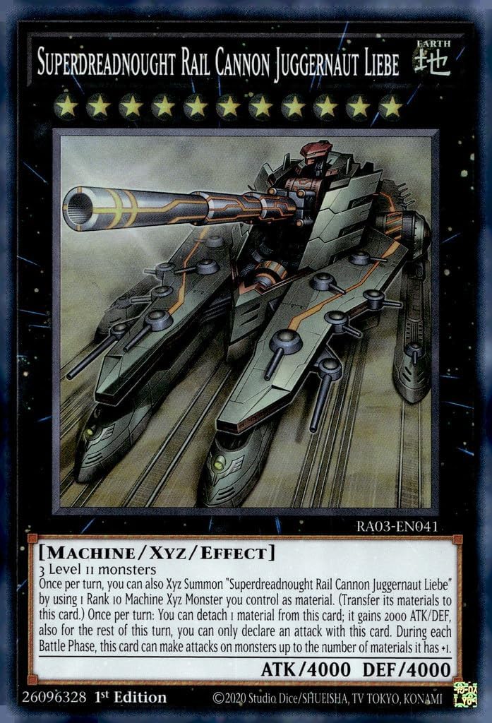 Superdreadnought Rail Cannon Juggernaut Liebe - RA03-EN041 - Super Rare - 1st Edition