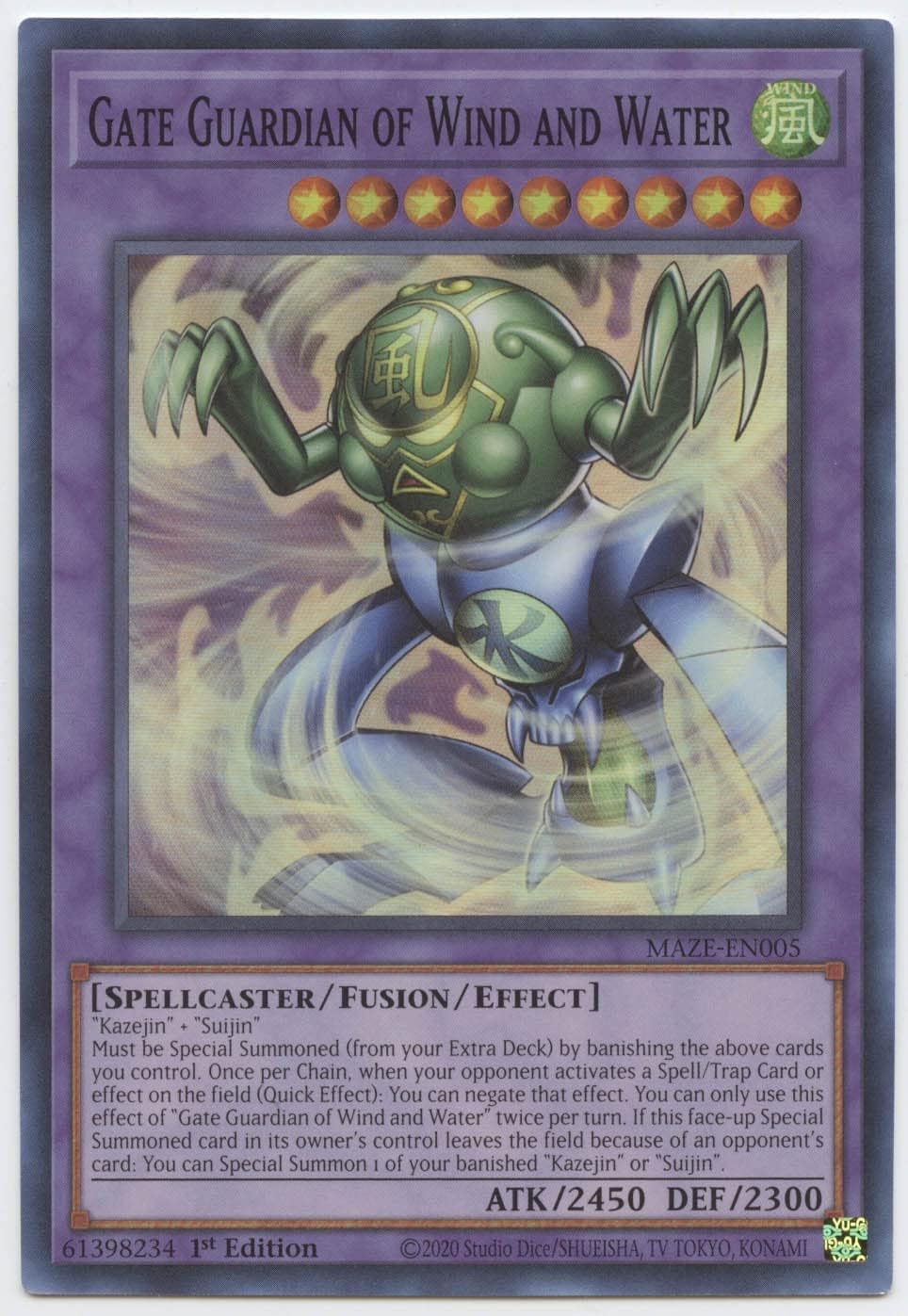 YU-GI-OH! Gate Guardian of Wind and Water - MAZE-EN005 - Super Rare - 1st Edition Card